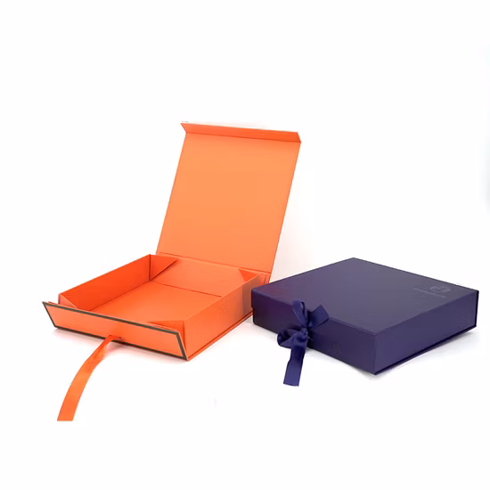 Foldable Square Cardboard Box Magnetic Custom Printed Design Folding Gift Jewelry Wine Cosmetic Wig Paper Gift Packaging Box