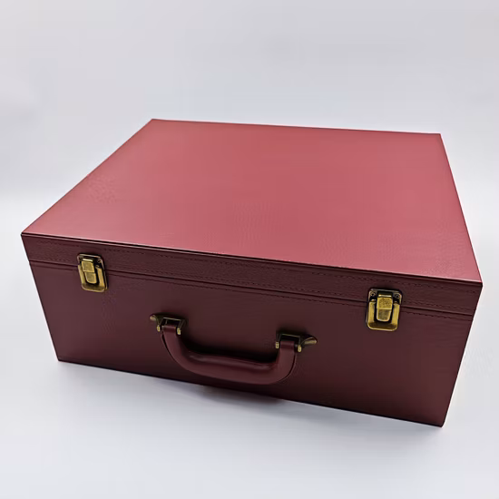 Simple Double Layer Large Capacity Version Zipper Jewelry Boxes Leather Storage Box